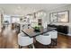 Spacious open-concept kitchen and dining area with modern black accents and stainless steel appliances at 1165 Millennium Park Rd, Decatur, GA 30033