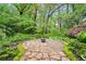 A beautiful backyard with stone path and variety of colorful plantings at 12 Braemore Dr, Atlanta, GA 30328
