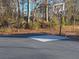 Asphalt basketball court with a hoop amidst a scenic, wooded backdrop at 1202 Coan Dr, Locust Grove, GA 30248