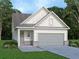 Charming one-story home with white siding, brick accents, and an attached two-car garage at 1826 Butterfly Way, Marietta, GA 30066