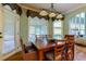Inviting dining area with natural light, wood table, and views of the outside at 981 Cranbrook Glen Ln, Snellville, GA 30078