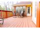 Outdoor deck featuring a table with four chairs and a view at 30 Woodbrook Ct, Mcdonough, GA 30252
