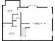 Basement floor plan with bedroom, bathroom, and large recreation room at 950 Ivy St, Cumming, GA 30041