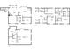 Combined floor plans of the property, including the first floor, second floor, and basement at 950 Ivy St, Cumming, GA 30041