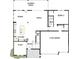 Detailed first floor plan showcases the layout of the home including kitchen, dining, and garage at 456 Maypop Ln, Woodstock, GA 30188