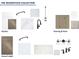 Woodstock Collection mood board showcases interior design options for the kitchen, bath, and flooring at 456 Maypop Ln, Woodstock, GA 30188
