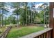 Spacious backyard features green grass and a tall, thick tree line at 6335 Hampton Creek Dr, Cumming, GA 30041