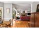 Cozy living room with beautiful hardwood floors and an open floorplan at 9835 Trace Vly, Sandy Springs, GA 30350