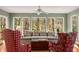 Cozy sunroom with lots of natural light and a beautiful view at 9835 Trace Vly, Sandy Springs, GA 30350