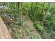 Lush backyard with landscaped garden and pathway adorned with charming string lights at 363 Wilcrest Dr, Lawrenceville, GA 30044