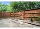 Enclosed backyard area featuring a privacy fence, pavers and a gated entrance at 6354 Shannon Pkwy # 15D, Union City, GA 30291