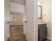 Hallway with hardwood flooring, leading to bedroom and vanity at 6354 Shannon Pkwy # 15D, Union City, GA 30291