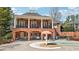 Community pool featuring a mushroom water feature and ample seating, great for Gathering fun at 3149 Hidden Falls Ne Dr, Buford, GA 30519