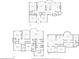 Floorplan showing first floor, second floor, and basement of the home layout with dimensions at 3149 Hidden Falls Ne Dr, Buford, GA 30519