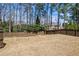 Large, fenced-in back yard with mature trees providing shade and privacy, ideal for Gathering gatherings and recreation at 2121 Hempstead Ct, Snellville, GA 30078