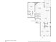 Detailed first floor plan featuring kitchen, living room, bedroom, bathroom, and access to back patio at 2121 Hempstead Ct, Snellville, GA 30078