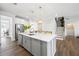 Spacious kitchen with a center island, stainless steel appliances, and open layout at 2121 Hempstead Ct, Snellville, GA 30078