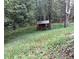 View of a small wooden structure on an overgrown lot among the trees at 3013 Rockview Dr, Loganville, GA 30052