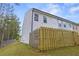 Back of the house showing vinyl siding, back yard, and a wood fence at 7005 Livia Pt, Riverdale, GA 30296