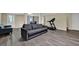 The finished basement offers flexible living space, perfect for recreation, fitness, or additional living areas at 7037 Waters Edge Dr, Stone Mountain, GA 30087