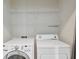 Laundry room area featuring a side-by-side washer and dryer with wire rack shelving above at 855 Peachtree Ne St # 2403, Atlanta, GA 30308