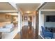 Inviting entryway featuring hardwood floors and an open layout to dining and living areas at 4349 Sublime Trl, Atlanta, GA 30349