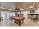 Finished basement featuring a pool table, neutral paint colors, and recessed lights at 803 Amerden Ponds Ct, Johns Creek, GA 30097