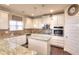 Modern kitchen with white cabinetry, granite countertops, and stainless steel appliances at 910 Shannon Mist Dr, Loganville, GA 30052