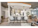 Stylish kitchen with quartz countertops, stainless steel appliances, and seating at the island at 923 Peachtree Ne St # 939, Atlanta, GA 30309