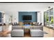Contemporary lounge showcasing a large TV, stylish furniture, and access to outdoor views at 923 Peachtree Ne St # 939, Atlanta, GA 30309