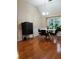 Well-lit dining room with hardwood floors and furniture at , Stone Mountain, GA 30087