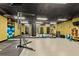A workout room with heavy punching bag, medicine balls, weights, and rubber flooring at 1101 Juniper Ne St # 612, Atlanta, GA 30309