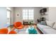 Inviting living room with a desk area, hardwood floors, and bright window showcasing natural light at 1101 Juniper Ne St # 612, Atlanta, GA 30309