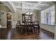 Spacious dining room featuring hardwood floors and a decorative hutch at 115 Dorys Way, Dallas, GA 30157