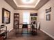 Office space with recessed ceilings, decor, a desk and rolling chair with wood-look flooring at 507 Autumn Walk, Canton, GA 30114