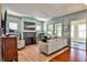 Cozy living room with fireplace, built-in shelves, and hardwood floors at 976 Blue Ridge Ne Ave, Atlanta, GA 30306