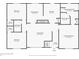 First floor plan featuring the primary bedroom, living room, dining room, and kitchen at 10670 Day Lily Dr, Hampton, GA 30228