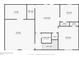 Basement floor plan featuring the laundry room, two bedrooms, the living room, and a two-car garage at 10670 Day Lily Dr, Hampton, GA 30228