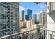 View of the city skyline from the condo balcony at 195 14Th Ne St # 1908, Atlanta, GA 30309