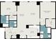 Floor plan featuring two bedrooms, kitchen, dining area, and living room layout at 195 14Th Ne St # 1908, Atlanta, GA 30309