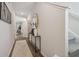 Bright foyer showcasing modern decor, hardwood floors, staircase access, and neutral tones at 2272 Jamin Bnd # 13, Lithonia, GA 30058