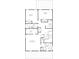 Second floorplan featuring three bedrooms, two bathrooms, and a laundry room at 3135 Stonegate Sw Dr, Atlanta, GA 30331