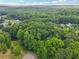 Lush, green aerial view of the acreage surrounding this home, featuring mature trees and beautiful views at 152 Sherwood Ln, Canton, GA 30115