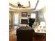 Comfortable living room featuring hardwood floors and a fireplace at 3503 Saddlebrook Dr, Loganville, GA 30052