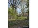 Backyard with overgrown shrubbery behind a metal fence at 707 Dill Sw Ave, Atlanta, GA 30310