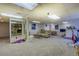 Large finished basement with stone fireplace, gym, and plenty of entertaining space at 802 Sugar Creek Se Dr, Conyers, GA 30094