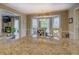 Kitchen featuring granite countertops with view of breakfast nook and Gathering room at 802 Sugar Creek Se Dr, Conyers, GA 30094