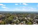 A high-angle shot showcases a lush, green residential area with the distant skyline of Atlanta at 2120 Sonoma Se Dr, Smyrna, GA 30080