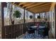 Cozy covered patio with seating, perfect for enjoying nature views at 210 Woodcliff Dr, Atlanta, GA 30350