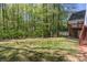 Lush backyard featuring mature trees and plenty of space for outdoor activities and relaxation at 3590 Lester Sw Ct, Lilburn, GA 30047